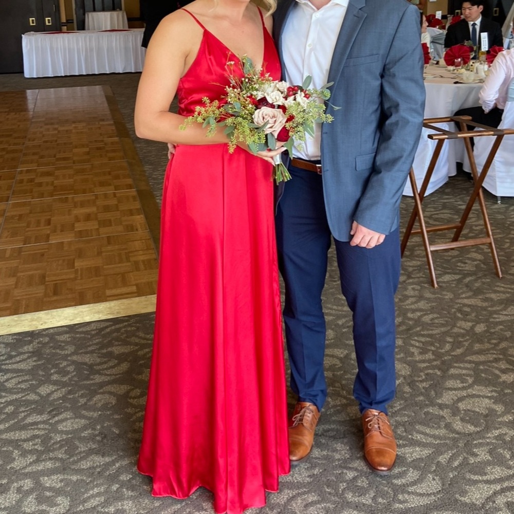 David’s bridal red dress galina signature collection